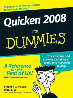 cover image of Quicken 2008 For Dummies